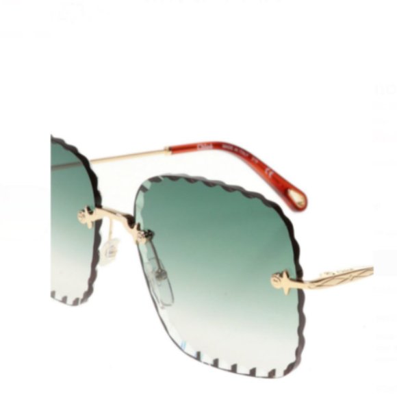 CHLOE ROSIE 59mm Scalloped Square-frame Grad Petrol The most Beloved MSRP$460 main image 4